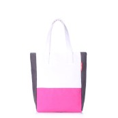 Молодіжні сумки Poolparty triplex-white-pink-grey
