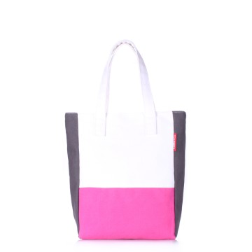 Молодіжні сумки Poolparty triplex-white-pink-grey