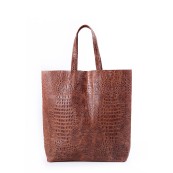 Жіноча сумка Poolparty leather-city-croco-brown