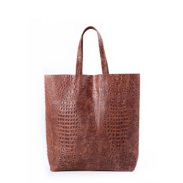Жіноча сумка Poolparty leather-city-croco-brown