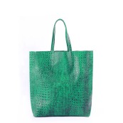 Жіноча сумка Poolparty leather-city-croco-green