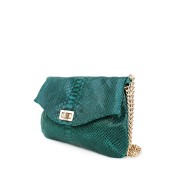 Женская сумка Poolparty poolparty-green-snake-clutch