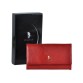 Компактний червоний гаманець з натуральної шкіри  Puccini