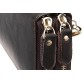 Практичный кожаный клатч коричневого цвета Tiding Bag