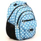 Голубой школьный рюкзак в горошек Dolly