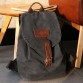 Черный городской рюкзак с отделом для ноута из канваса Muzee