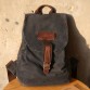 Черный городской рюкзак с отделом для ноута из канваса Muzee
