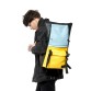 Рюкзак ролл-топ голубой с желтым с раширением в высоту Sambag