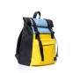 Рюкзак рол-топ блакитний з жовтим з розширенням у висоту Sambag