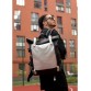Чоловічий рюкзак Hacking чорно-сірий із прозорою кишенею Sambag