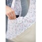 Женская сумка хобо белая с цветочным принтом Sambag