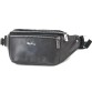Тёмно-серая кожаная сумка на пояс Tom Stone