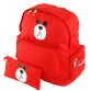 Красный детский рюкзак с медведем Traum