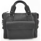 Кожаная сумка-портфель черного цвета VATTO