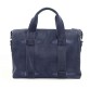 Синяя портфель-сумка из кожи крейзи хорс VATTO
