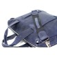 Синя портфель-сумка зі шкіри крейзі хорс VATTO
