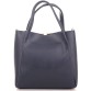 Женская сумка без подкладки синяя Wallaby