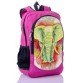 Женский розовый рюкзак с принтом "Слон" XYZ