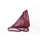 Бордовая треугольная кожаная сумка Bermuda Svitlana Zubko